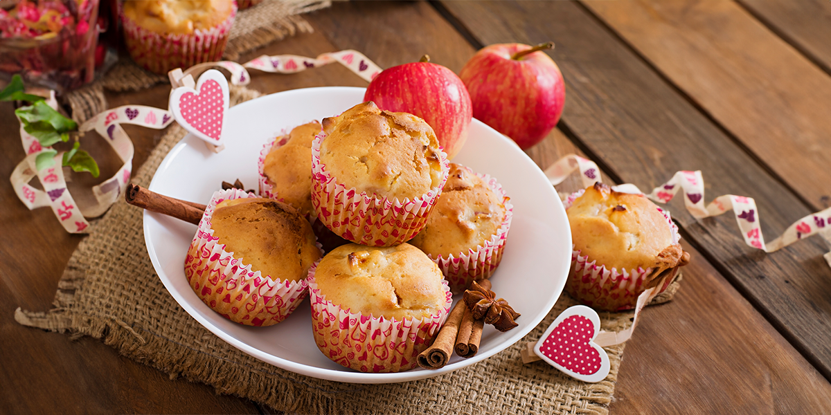 Muffin de maçã e canela