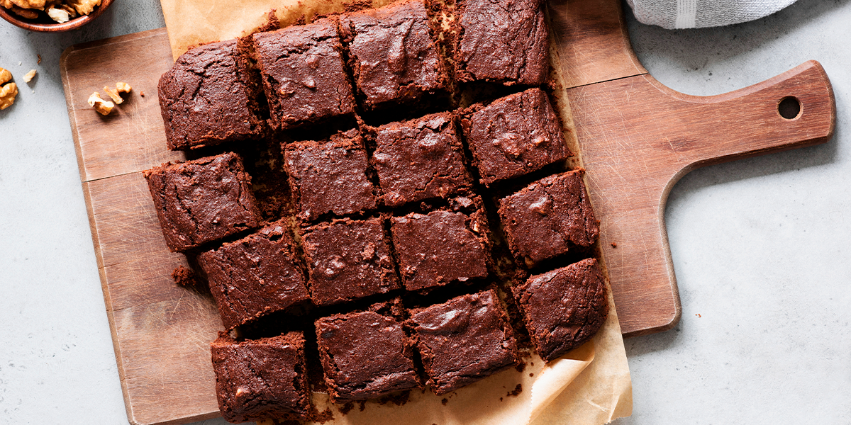 Brownie de biscoito e nozes