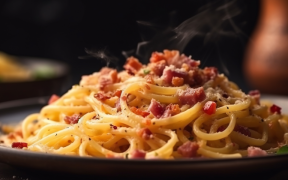 Espaguete à Carbonara (massa especial)