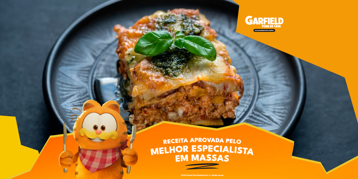 Lasanha ao molho pesto (massa testada pelo gato especialista)