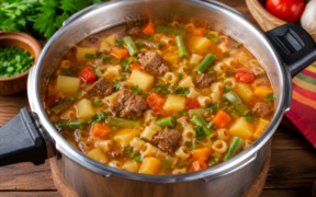 Sopa de legumes com macarrão