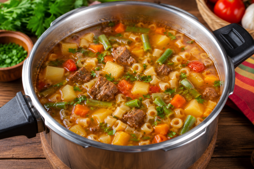 Sopa de legumes com macarrão