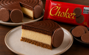 Torta mousse holandesa com Biscoito Maisena e Choker
